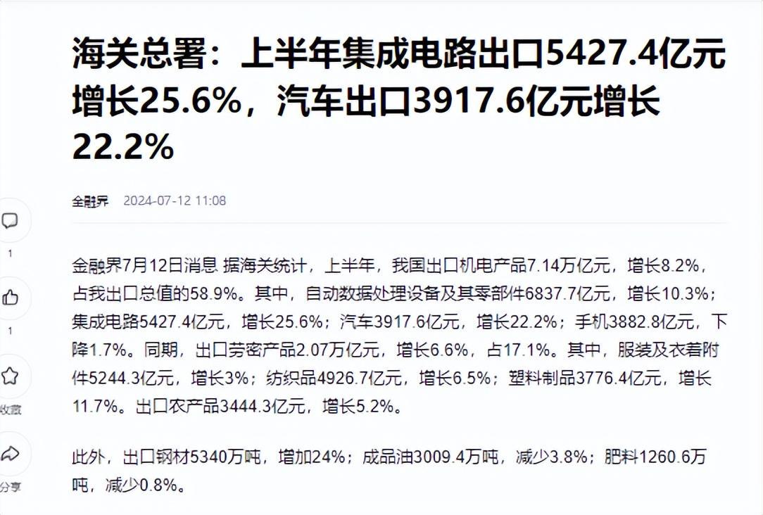 上半年中國芯片出口5427億，歐美繃不住了，美國封鎖技術失敗？(圖22)
